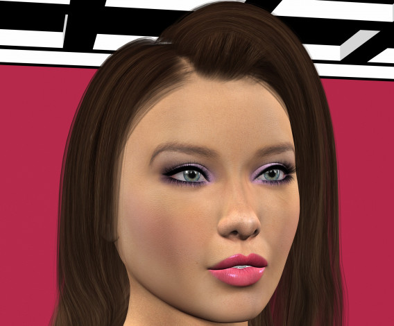 Обои картинки фото 3д графика, портрет , portraits, девушка, взгляд, фон