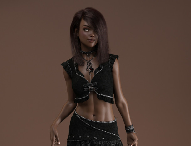 Обои картинки фото 3д графика, люди , people, фон, девушка, взгляд