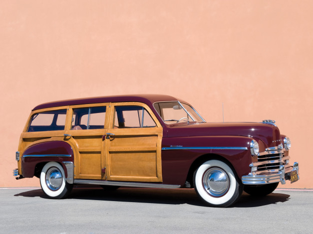 Обои картинки фото plymouth special deluxe station wagon 1949, автомобили, plymouth, 1949, wagon, station, deluxe, special
