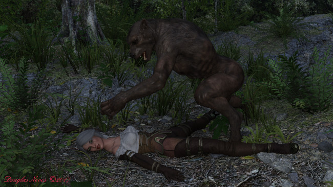 Обои картинки фото 3д графика, существа , creatures, фон, взгляд, девушка