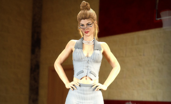 Обои картинки фото 3д графика, люди , people, девушка, взгляд, фон