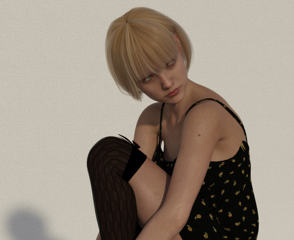 Обои картинки фото 3д графика, люди , people, девушка, взгляд, фон