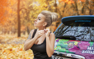 Картинка девушки -+блондинки +светловолосые fiat 500