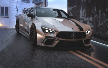 Картинка mercedes-benz+gt63+s+amg автомобили 3д mercedes benz gt63 s amg