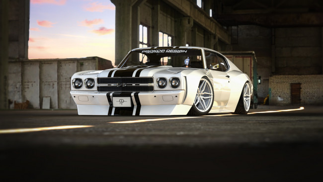 Обои картинки фото chevrolet chevelle ss, автомобили, 3д, chevrolet, chevelle, ss