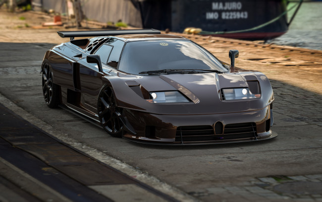 Обои картинки фото bugatti eb 110, автомобили, 3д, bugatti, eb, 110