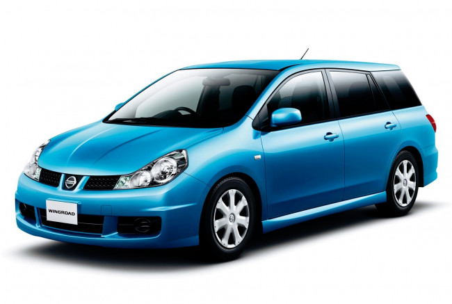 Обои картинки фото nissan wingroad, автомобили, nissan, datsun, ниссан, синий