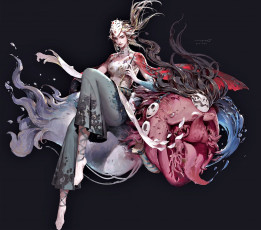 Картинка фэнтези девушки девушка кисть маски