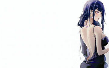 Картинка аниме genshin+impact девушка спина