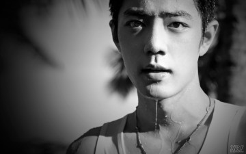 Картинка мужчины xiao+zhan лицо капли вода майка