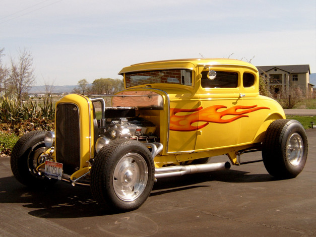 Обои картинки фото classic, car, автомобили, hotrod, dragster