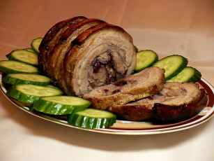 обоя еда, мясные, блюда, огурцы