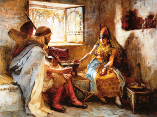 Картинка рисованные frederick arthur bridgman
