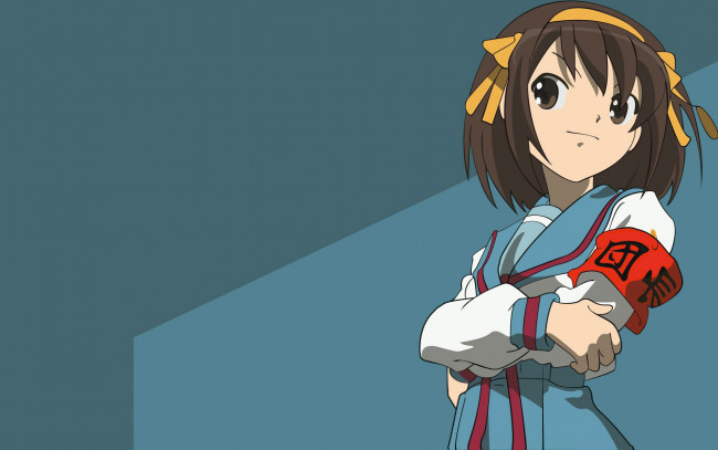 Обои картинки фото аниме, the, melancholy, of, haruhi, suzumiya