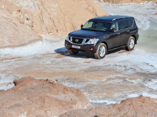 Картинка nissan patrol y62 автомобили datsun пурпурный внедорожник