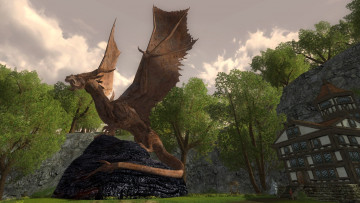 Картинка видео игры the lord of rings online дракон властелин колец