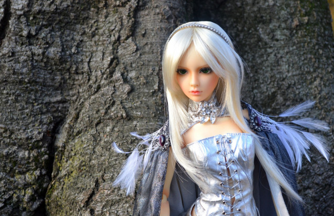 Обои картинки фото разное, игрушки, кукла, волосы, корсет