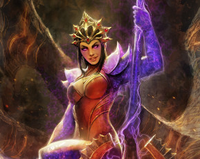 Картинка видео+игры diablo+iii +reaper+of+souls магия wizard девушка reaper of souls посох арт diablo iii