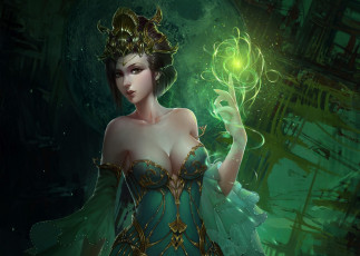 Картинка фэнтези девушки девушка арт корона магия