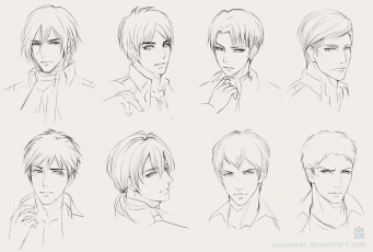 Картинка разное арты персонажи аниме арт атака титанов