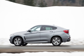обоя автомобили, bmw, снег, дорога, светлый, 2015г, f16, uk-spec, package, sport, xdrive30d, m, x6
