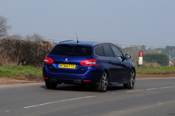 обоя автомобили, peugeot, 308, синий, 2015г, uk-spec, gt, sw