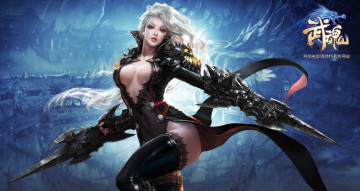 Картинка видео+игры ~~~другое~~~ волосы грудь оружие девушка фэнтези арт