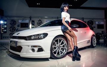 Картинка автомобили -авто+с+девушками азиатка фон взгляд девушка автомобиль