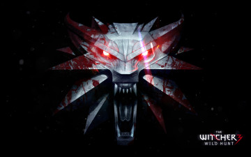 Картинка the+witcher+3+wild+hunt видео+игры the+witcher+3 +wild+hunt логотип фон глаза кров
