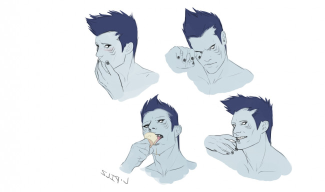 Обои картинки фото разное, арты, туман, мечник, парень, кисаме, наруто, аниме, арт