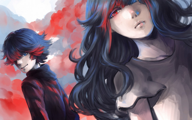 Обои картинки фото разное, арты, девушка, парень