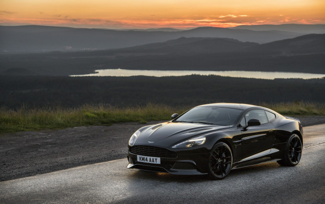 Обои картинки фото автомобили, aston martin, 2014г, carbon, black, vanquish, aston, martin