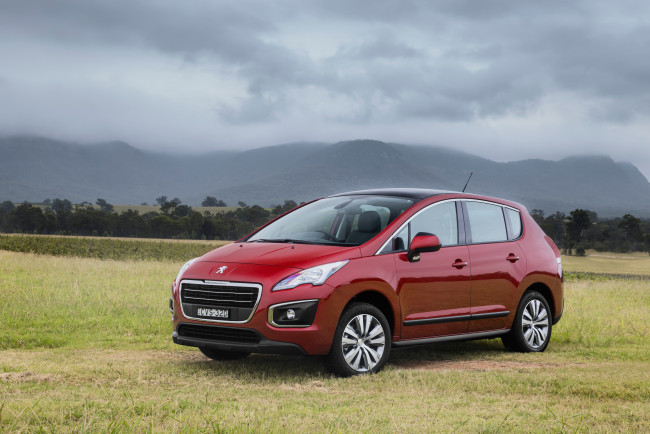 Обои картинки фото автомобили, peugeot, красный, 2015г, au-spec, 3008