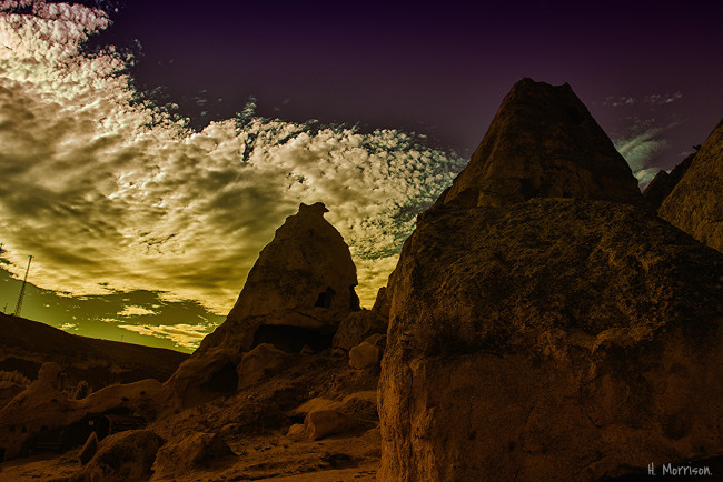 Обои картинки фото природа, горы, вечер, облака