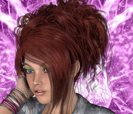 Картинка 3д+графика портрет+ portraits девушка фон взгляд