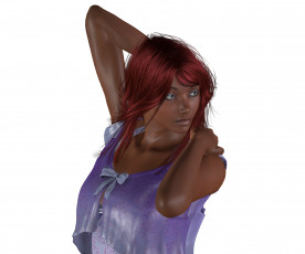 Картинка 3д+графика люди+ people девушка взгляд фон