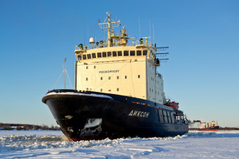 Картинка ледокол+диксон корабли ледоколы ледокол диксон