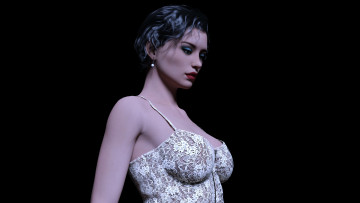 Картинка 3д+графика люди+ people девушка фон взгляд