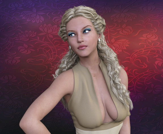 Обои картинки фото 3д графика, люди , people, девушка, взгляд, фон