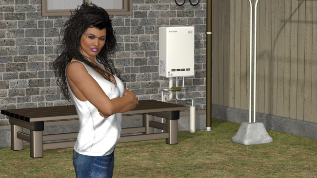 Обои картинки фото 3д графика, люди , people, девушка, взгляд, фон