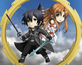 Картинка аниме sword+art+online девушка взгляд фон