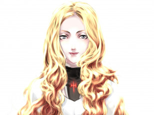 Картинка аниме claymore teresa лицо девушка арт jian huang белый фон