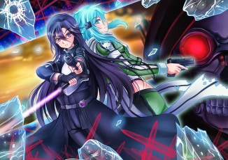 Картинка аниме sword+art+online синон кирито