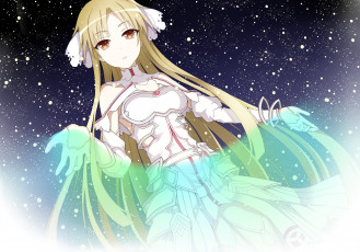 Картинка аниме sword+art+online девушка взгляд фон