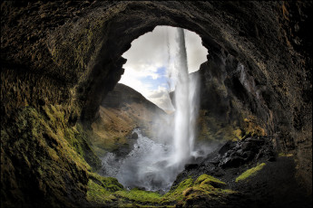 Картинка природа водопады лес река водопад