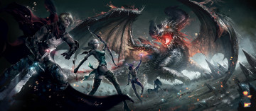 Картинка фэнтези драконы фон оружие взгляд девушки дракон