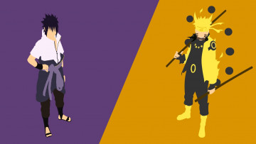 Картинка аниме naruto uzumaki uchiha sasuke genin asian shippude