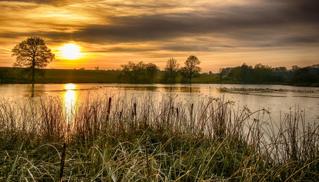 Обои картинки фото природа, восходы, закаты, простор