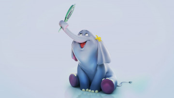 обоя рисованное, животные,  слоны, детская, слоник, арт, mariano, tazzioli, little, elephant, настроение, зеркальце