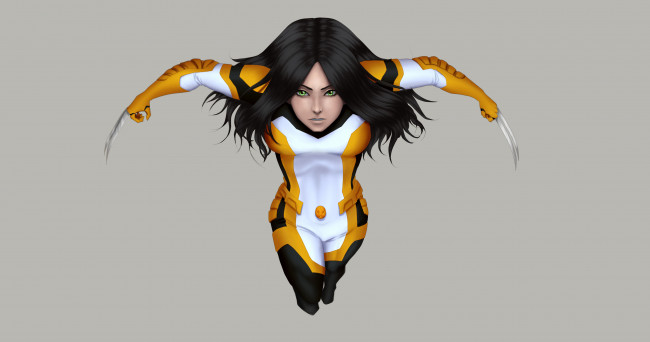 Обои картинки фото рисованное, комиксы, взгляд, фон, униформа, девушка